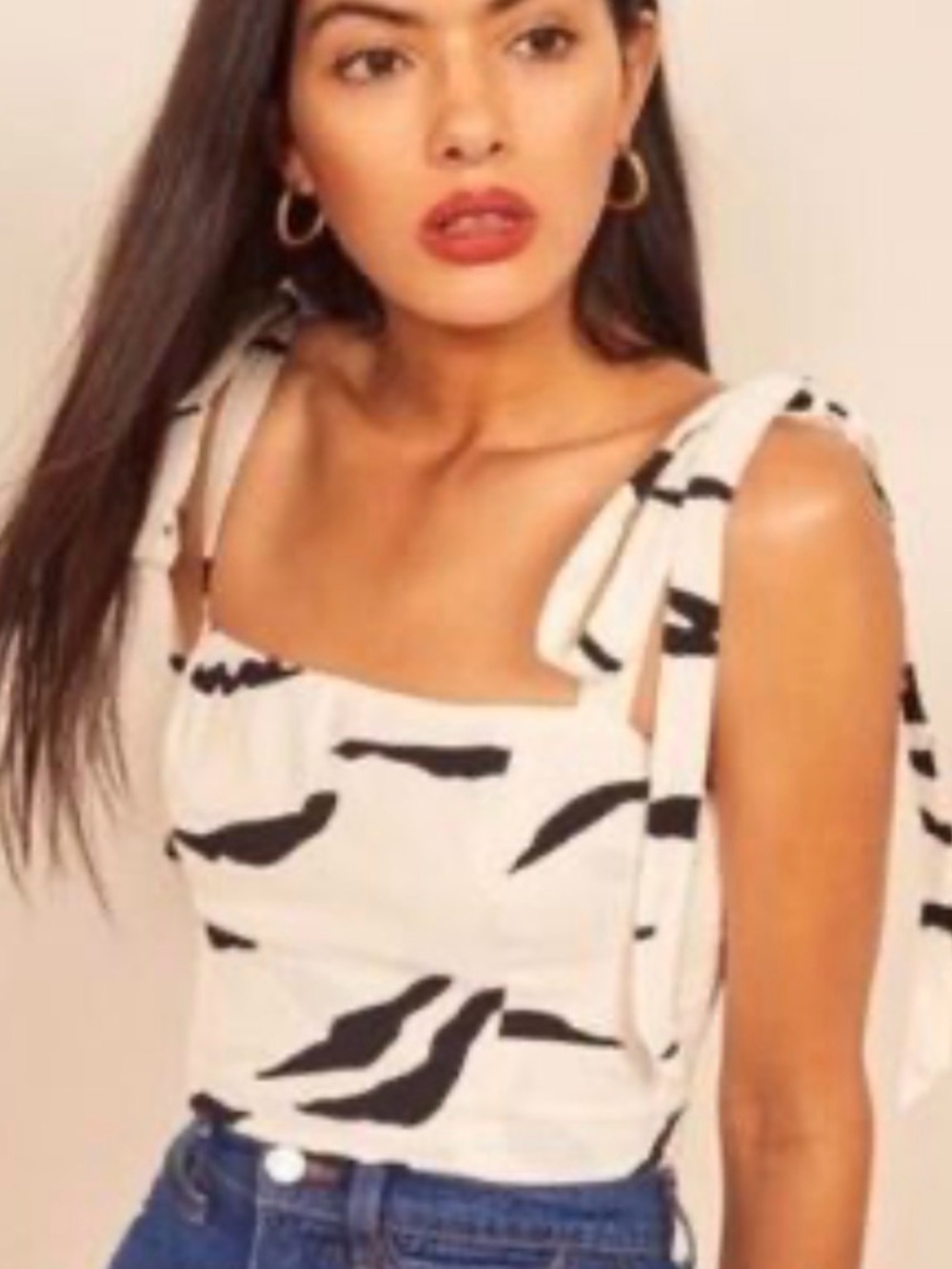 Reformation Ellora Top - White/Black